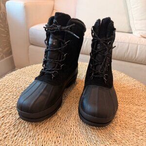 New Never Worn Mens Nortiv 8 Black Waterproof Snow Boots,9